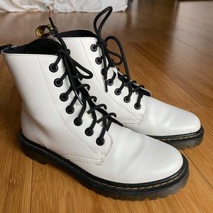 Dr. Martens White Lace Up Boot
